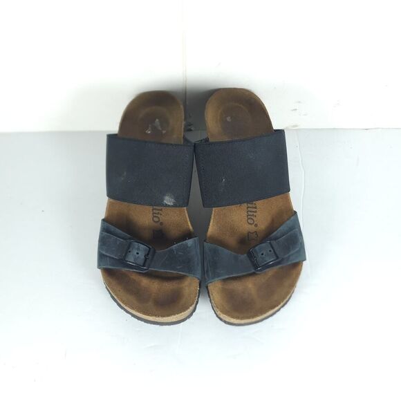 Birkenstock Papillio Women's Della US6 EU37 Black Leather Slip On Wedge Sandals - Picture 4 of 16
